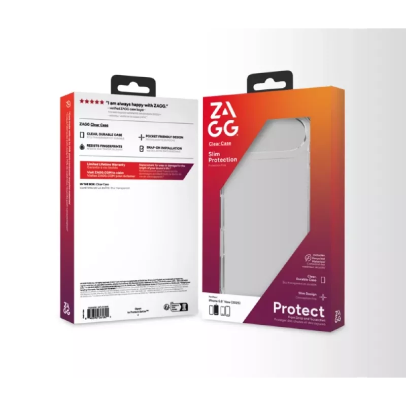 ZAGG Clear Case do Apple iPhone 17 Air, Pokrowiec, Apple, iPhone 17 Air, 16,5 cm (6,5 inch), Przezroczysty