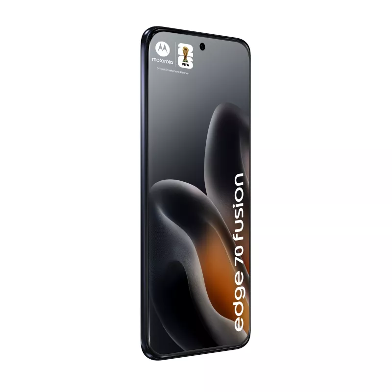 Smartfon Motorola edge 70 fusion — 6,78 cala AMOLED, Snapdragon 7s Gen 3, 8 GB RAM, 256 GB, 5200 mAh, Dual SIM, Android 16 (czarny)