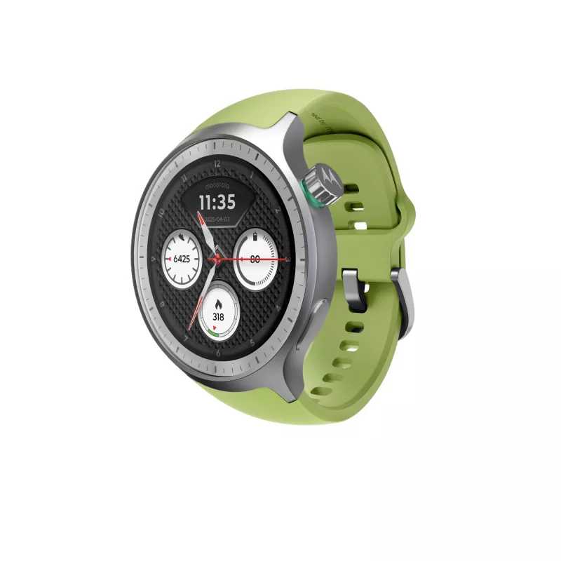 Motorola Moto Watch 3,63 cm (1,43 cala) OLED 47 mm Cyfrowy Dotykowy Srebrny GPS (satelitarny)