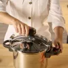 Garnek ze stali nierdzewnej Taurus Classic Moments 6 L — odpowiedni do płyt indukcyjnych, gazowych i ceramicznych, z pokrywką i uchwytami chłodnymi w dotyku