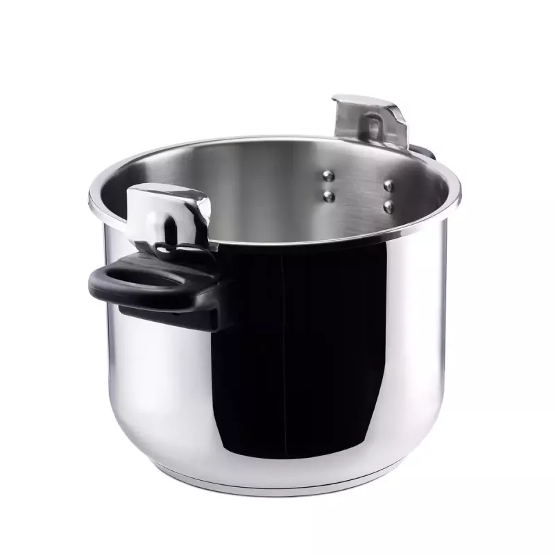 Garnek ze stali nierdzewnej Taurus Classic Moments 6 L — odpowiedni do płyt indukcyjnych, gazowych i ceramicznych, z pokrywką i uchwytami chłodnymi w dotyku