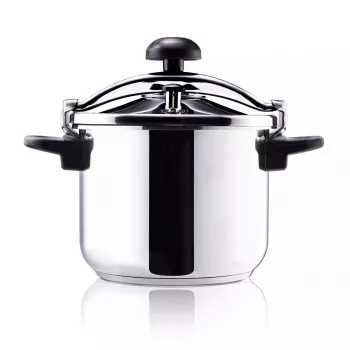 Garnek ze stali nierdzewnej Taurus Classic Moments 6 L — odpowiedni do płyt indukcyjnych, gazowych i ceramicznych, z pokrywką i uchwytami chłodnymi w dotyku