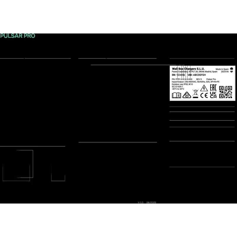 Wallbox Pulsar Pro ładowarka do pojazdów elektrycznych, gniazdo Typ 2, 22 kW, 4G i Wi‑Fi
