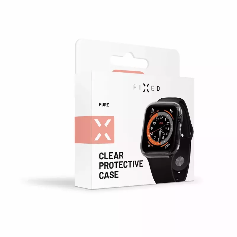 Folia ochronna FIXED do Apple Watch 44mm, poliwęglanowa przezroczysta, pełne pokrycie ramki