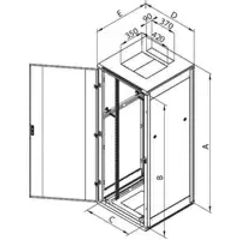 Szafa stojąca Triton RMA-42-A82-CAX-N1 42U 800kg Szara
