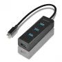 Axagon HUE-S2C koncentrator interfejsu USB 3.2 Gen 1 (3.1 Gen 1) Typ-A 5000 Mbit/s Czarny