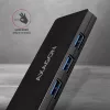 Axagon SuperSpeed USB cienki hub, USB 3.2 Gen 1 (3.1 Gen 1) Type-A, 4 porty, 5000 Mbit/s, czarny, tworzywo sztuczne, kabel 0,14 m