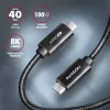 Axagon BUCM432-CM10AB kabel USB USB4 Gen 3x2 1 m USB C Czarny