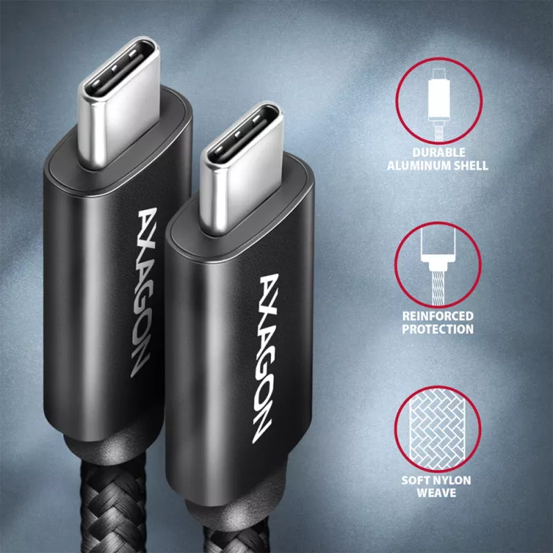 Axagon BUCM432-CM10AB kabel USB USB4 Gen 3x2 1 m USB C Czarny