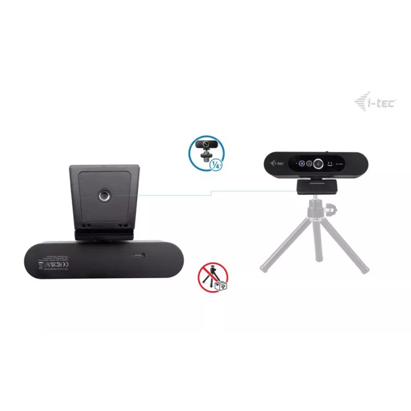 i-tec SOLOMON WH200 Kamera internetowa 2K Windows Hello, 4 MP, 2560 x 1440 pikseli, 2K Ultra HD, 60 fps, 1920x1080@30fps, 1280x720@30fps, 2560x1440@30fps, Auto