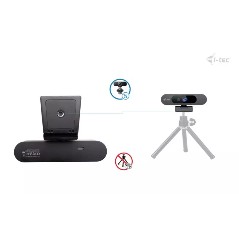 Kamera internetowa ITEC SOLOMON PRO 900 4K, 3840×2160, 8,29 MP, USB, uchwyt klipsowy, czarna