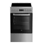 Kuchenka wolnostojąca BEKO FSM57300GX — płyta ceramiczna 4 strefy, piekarnik elektryczny, stal nierdzewna, 50 cm