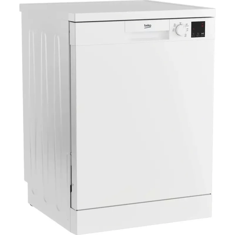 Wolnostojąca zmywarka BEKO DVN05320W — pełnowymiarowa 60 cm, 13 kompletów, 49 dB, 5 programów, klasa E