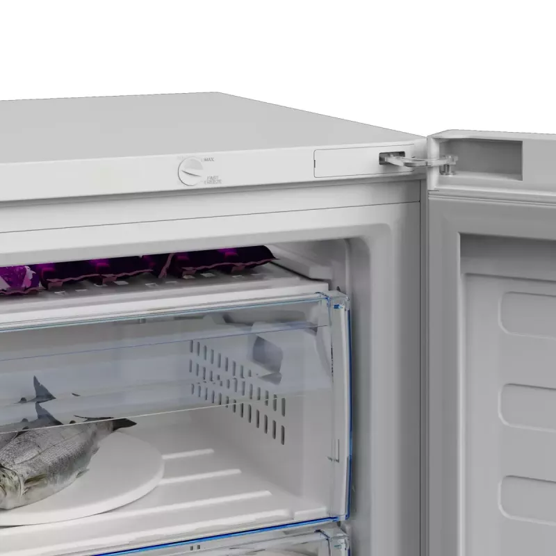 Zamrażarka pionowa Beko RFSA240M41WN — 215 l, biała, szybkie mrożenie, drzwi odwracalne