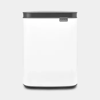 Kosz na śmieci Brabantia Bo 4 L prostokątny stalowy czarno-biały
