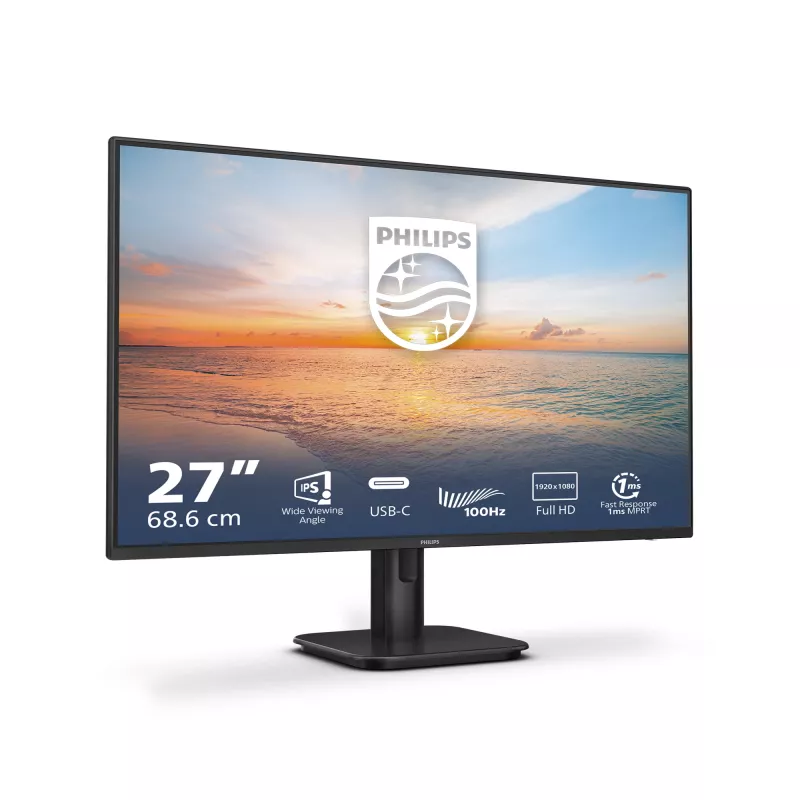 Philips 1000 series 27E1N1300A/00 monitor komputerowy 68,6 cm (27 cali) 1920 x 1080 pikseli Full HD LCD Czarny