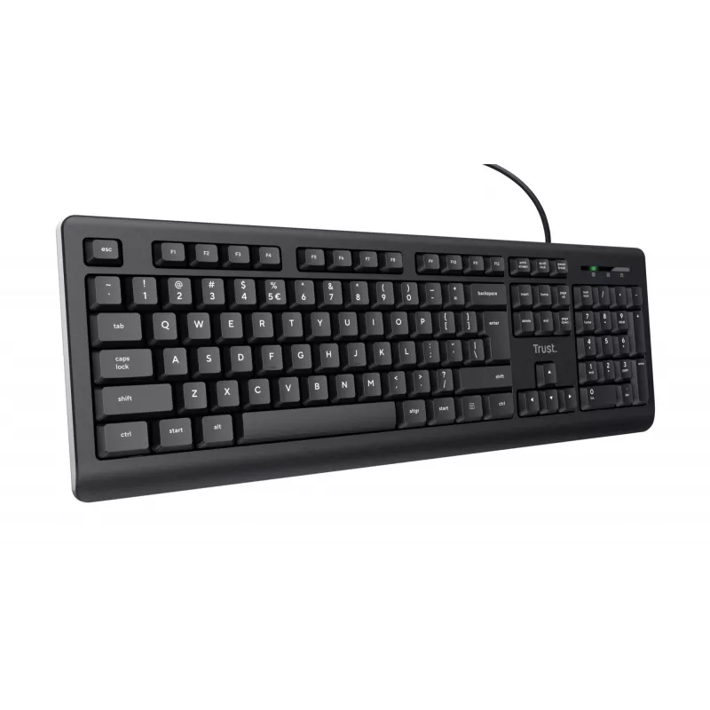 Klawiatura Trust TK-150 Uniwersalna USB QWERTY Czarna