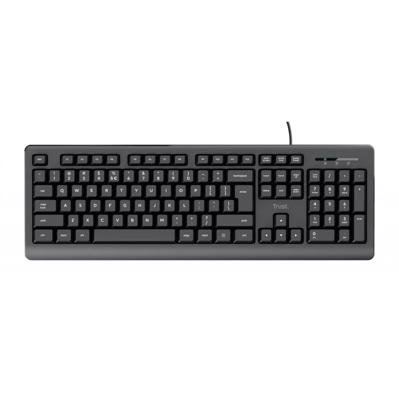 Klawiatura Trust TK-150 Uniwersalna USB QWERTY Czarna