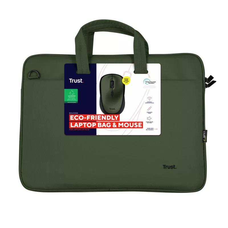 Trust Bologna 40.6 cm (16 inch) Briefcase zielony