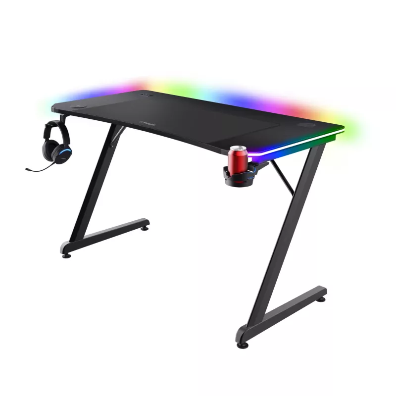 Stół Trust GXT 710 Luminus Pro Czarny Prostokątny ABS/PC 1200x600x740mm