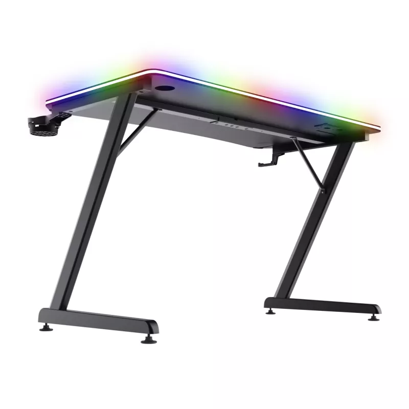 Stół Trust GXT 710 Luminus Pro Czarny Prostokątny ABS/PC 1200x600x740mm