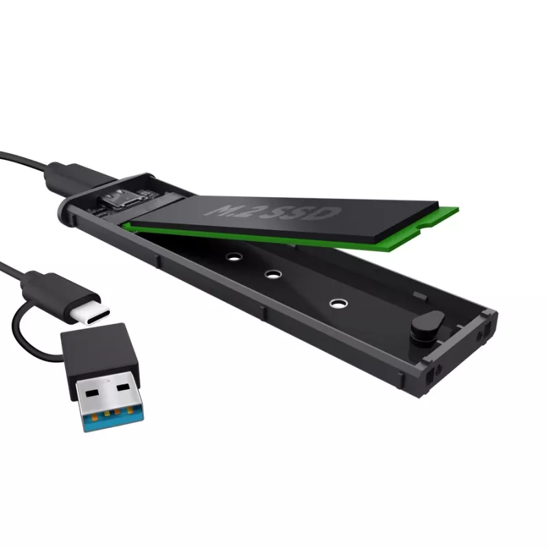 Obudowa SSD TRUST 25806 czarna dla M.2, pojedynczy napęd, do 4 TB, USB Type-C 10 Gbit/s (USB 3.2 Gen 2)