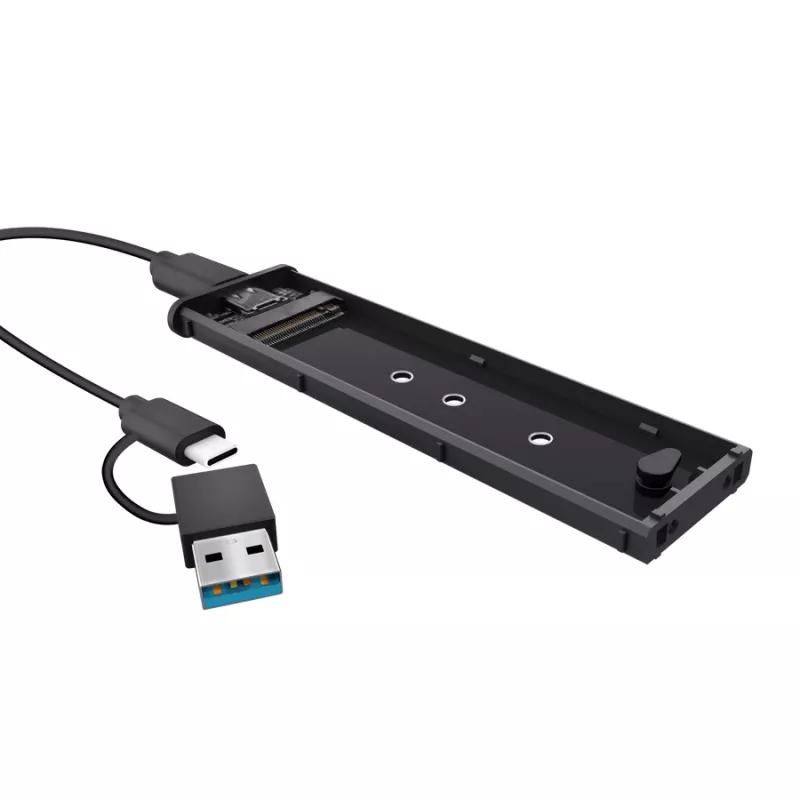 Obudowa SSD TRUST 25806 czarna dla M.2, pojedynczy napęd, do 4 TB, USB Type-C 10 Gbit/s (USB 3.2 Gen 2)