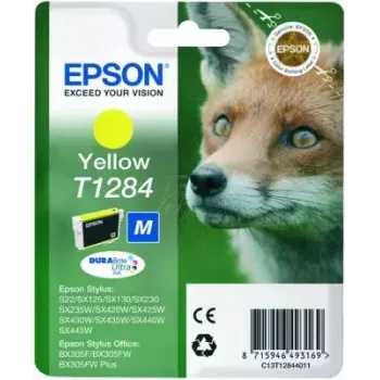 Epson Fox Singlepack żółty T1284 DURABrite Ultra Ink