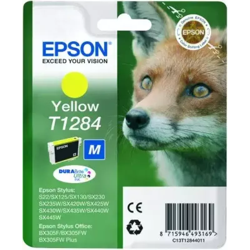Epson Fox Singlepack żółty T1284 DURABrite Ultra Ink