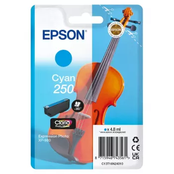 Wkład atramentowy Epson 250 Claria Photo HD cyjan oryginalny, pojedyncze opakowanie 4,8 ml