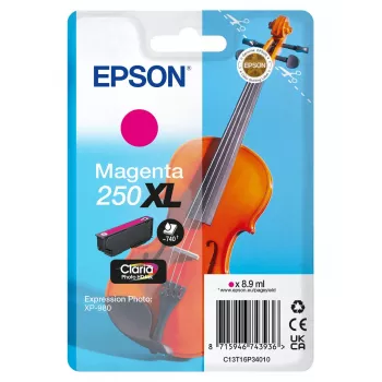 Epson 250XL Violin Claria Photo HD wysoka wydajność (XL) magenta oryginalna kaseta z tuszem, 1 szt., 8.9 ml