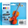 Epson 250XL Violin Claria Photo HD wkład atramentowy 6 szt. Oryginalny Wysokowydajny (XL) Czarny, Cyjan, Jasny Cyjan, Jasna magenta, magenta, Żółty