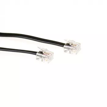 ACT czarny płaski kabel telefoniczny 1 m ze złączami RJ11