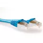 Niebieski kabel krosowy ACT 1 metr SFTP CAT6A z zabezpieczeniem przed zaczepieniem, ze złączami RJ45