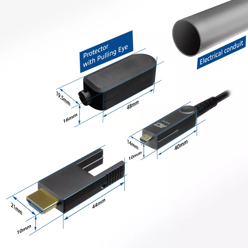 ACT 30 metros Kabel HDMI High Speed 4K Active Optical z odłączanym złączem v2.0 HDMI-A męski - HDMI-A męski