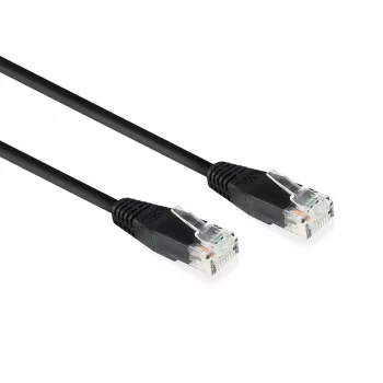 ACT Czarny kabel krosowy U/UTP, CAT6 o długości 0,9 metra ze złączami RJ45