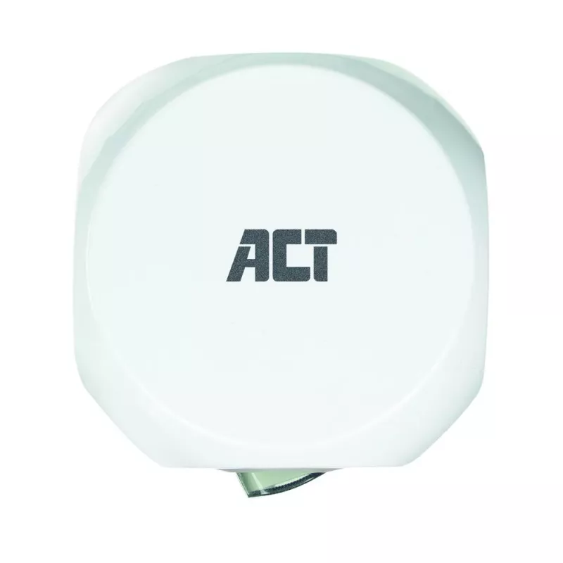 Listwa zasilająca ACT AC2430 — 3× gniazda AC typu F, 230 V, 16 A, kabel 1,5 m, biała