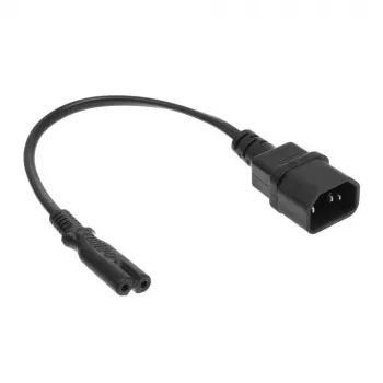 Kabel zasilający C14 - C7 czarny 0,2 m ACT AK5248 250V 2.5A