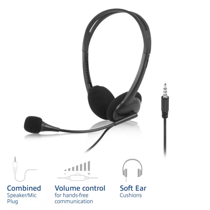 Zestaw słuchawkowy ACT z wtykiem audio 3,5 mm