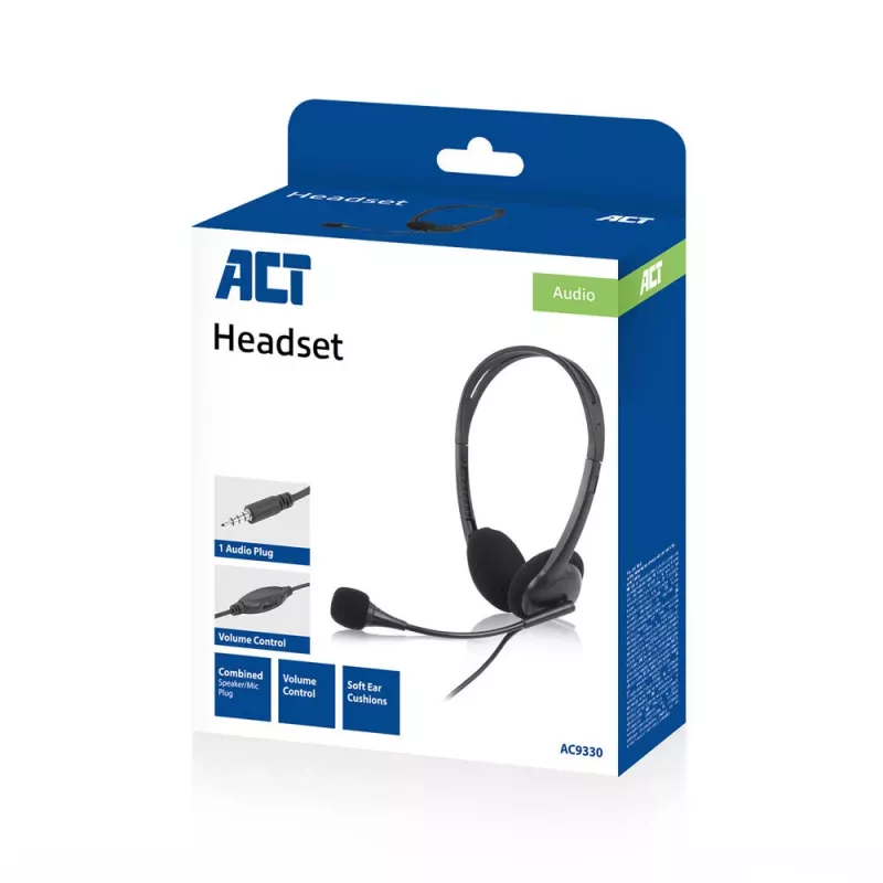 Zestaw słuchawkowy ACT z wtykiem audio 3,5 mm