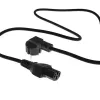 ACT Powercord mains connector CEE 7/7 male (kątowy) - C15 Czarny 2 m