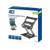 Podstawka pod laptop ACT AC8140 Aluminiowa Bezstopniowa regulacja wysokości Czarna