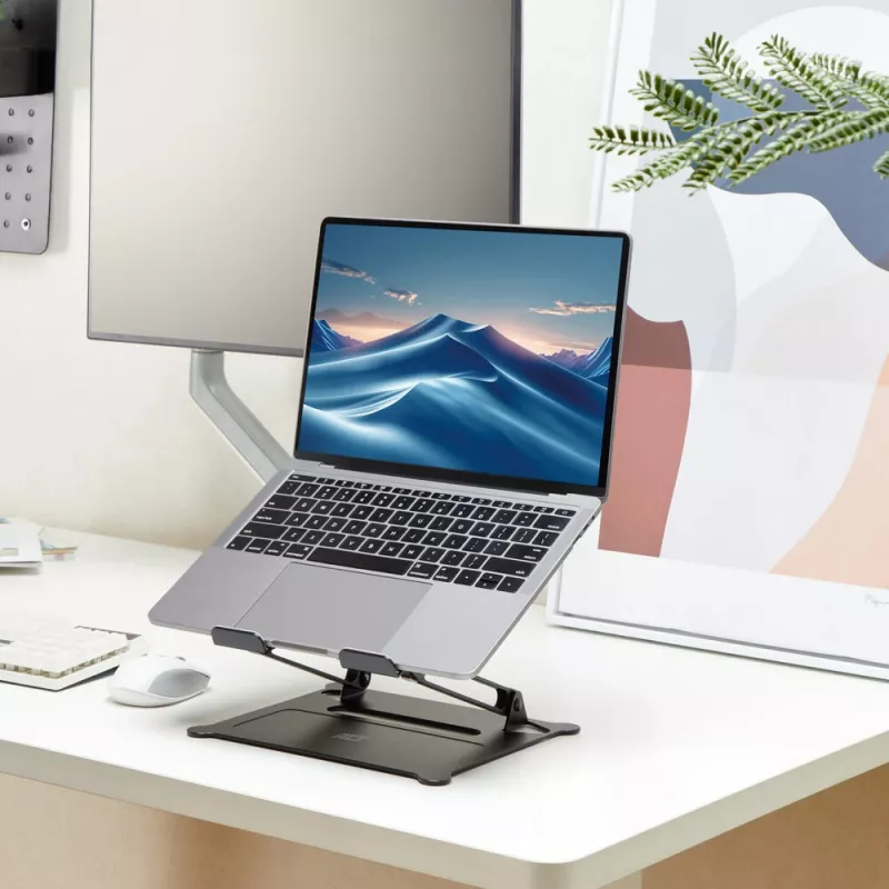 Podstawka pod laptop ACT AC8140 Aluminiowa Bezstopniowa regulacja wysokości Czarna