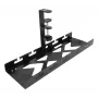 Under-desk kabel management tray ACT, clamp mount, 40 cm, steel, 5 kg capacity