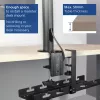 Under-desk kabel management tray ACT, clamp mount, 40 cm, steel, 5 kg capacity