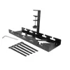 Under-desk kabel management tray ACT, clamp mount, 40 cm, steel, 5 kg capacity