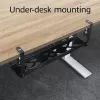 Under-desk extendable kabel management tray ACT 43–72 cm clamp mount, steel, 728×130×190 mm, 5 kg