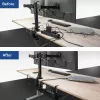 Under-desk extendable kabel management tray ACT 43–72 cm clamp mount, steel, 728×130×190 mm, 5 kg