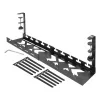Under-desk extendable kabel management tray ACT 43–72 cm clamp mount, steel, 728×130×190 mm, 5 kg