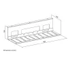 Taca do zarządzania kablami pod biurkiem ACT 40 cm stal, prosta, udźwig 3 kg (S400×G140×W100 mm)